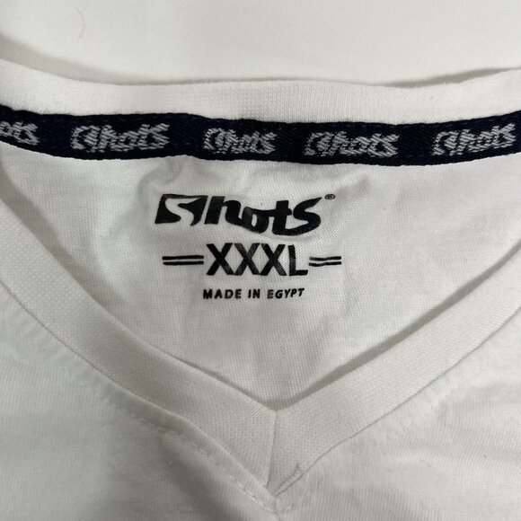 Shots Men T-shirt Men Size XXXL White Short Sleeve V-Neck Rise Summer Vibes 1978 - Picture 5 of 9